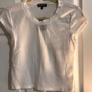 Waffle knit T-shirt